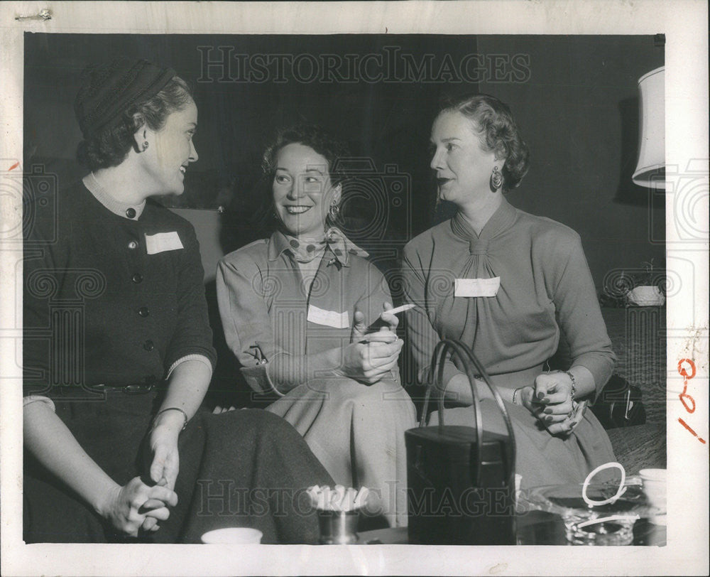 1953 Press Photo Mrs Gerald Sivage,Mrs Frank Mackey Jr, Mrs William Fromm - Historic Images