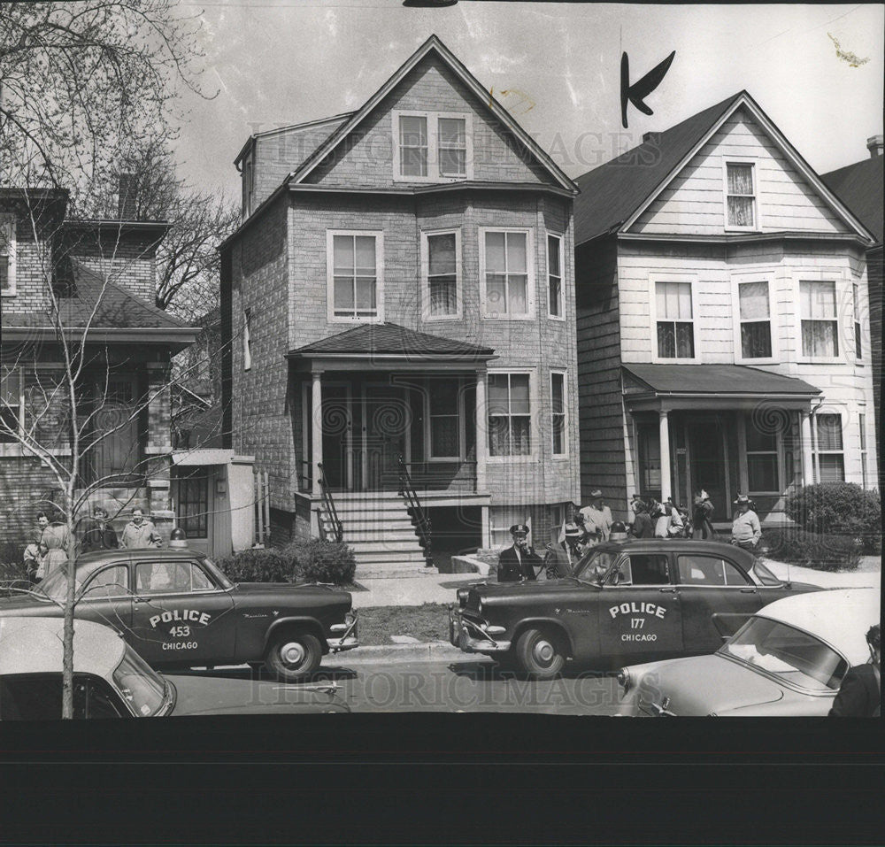 1956 Press Photo MRS. ANN MARCHEZAK HOUSE MICHAEL LANOSKE PRIEST KILLED - Historic Images