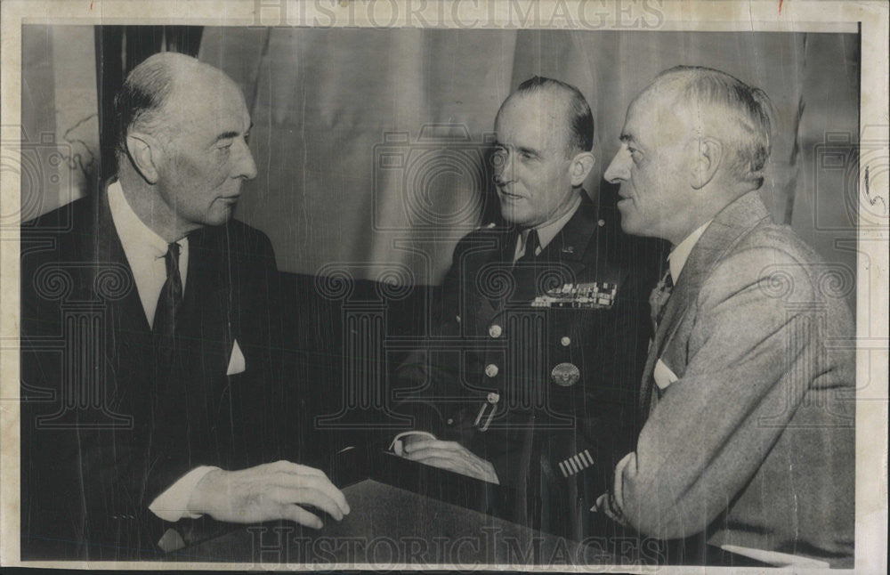 1950 Press Photo Senator Tydings Robert Lovett General Alfred Gruenther - Historic Images