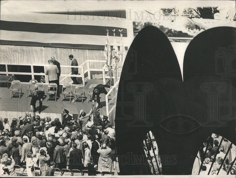 1970 Press Photo Ceremony Astronauts James A. Lovell John L. Swigert Jr. - Historic Images