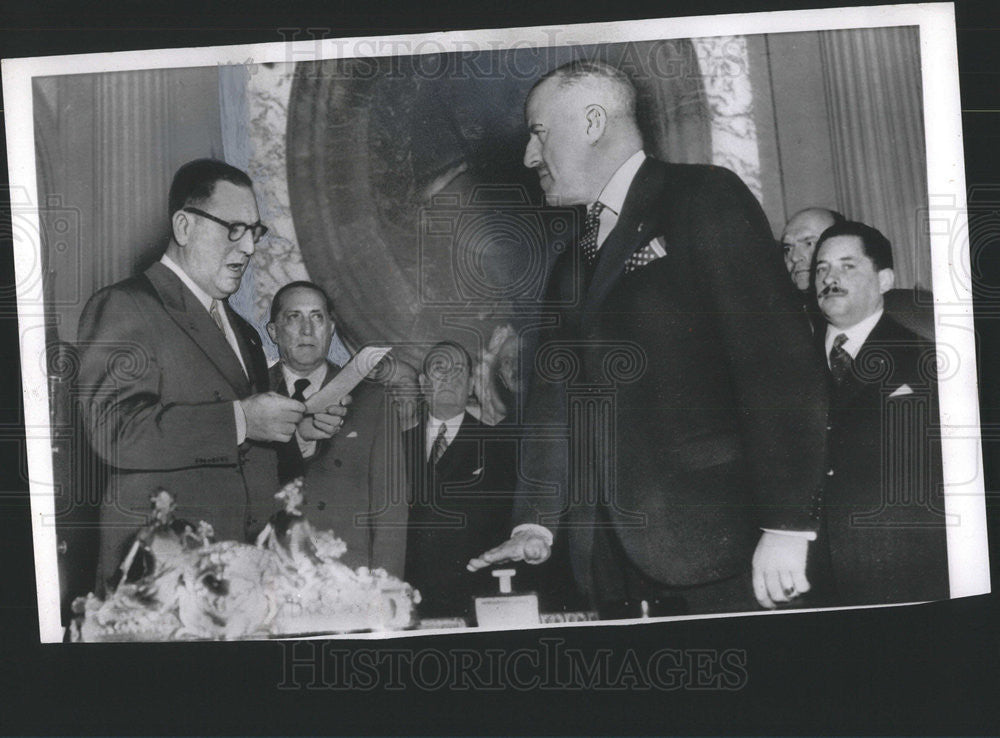 1955 Press Photo Dr. Ildefonso Cavagna Martinez President Juan Peron - Historic Images