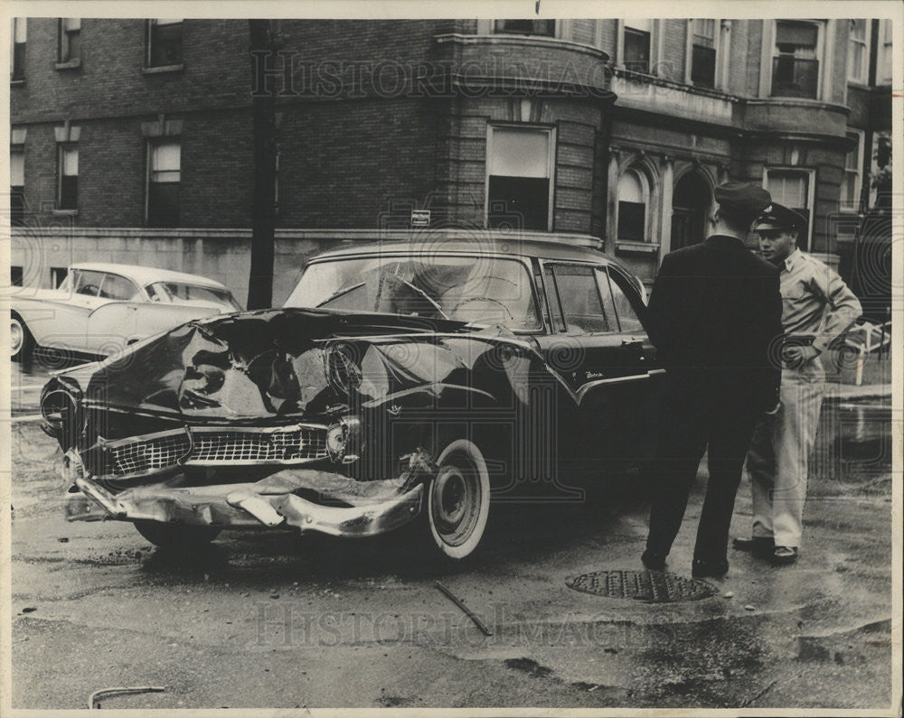 1961 Press Photo Auto Accident Lanny Lohmann&#39;s Automobile - Historic Images