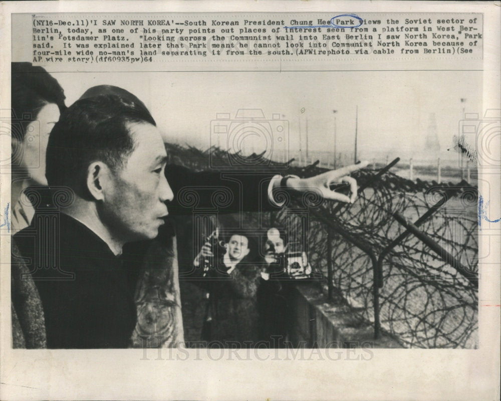 1964 Press Photo Korean President Chung Hee park and his lady - Historic Images