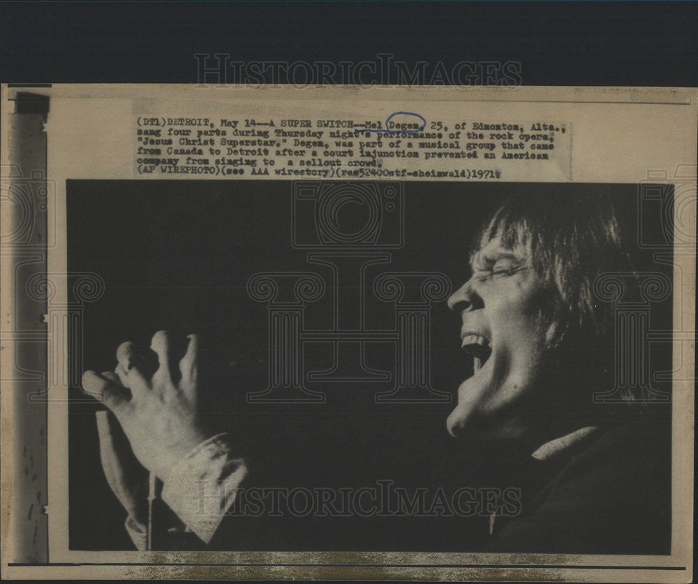 1971 Press Photo Mel degem Jesus Christ superstar - Historic Images