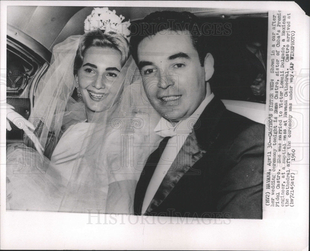 1969 Press Photo Wedding Emma Castro and Victor Lomeli Delgado - Historic Images