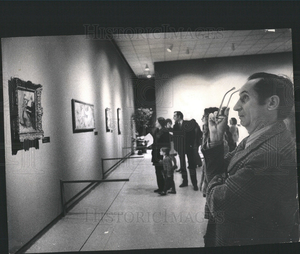 1973 Press Photo Pierre Auguste Renoir showing at gallery - Historic Images