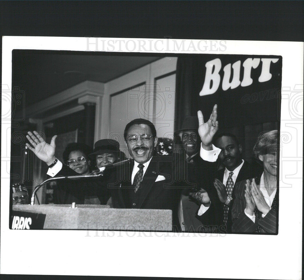1994 Press Photo Roland Burris Illinois State Attorney General - Historic Images