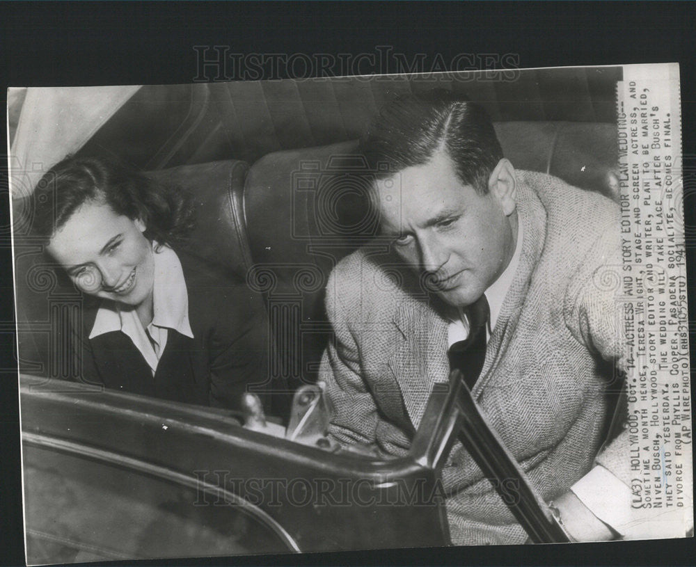 1941 Press Photo Niven Busch American Novelist Film Screenwriter - Historic Images