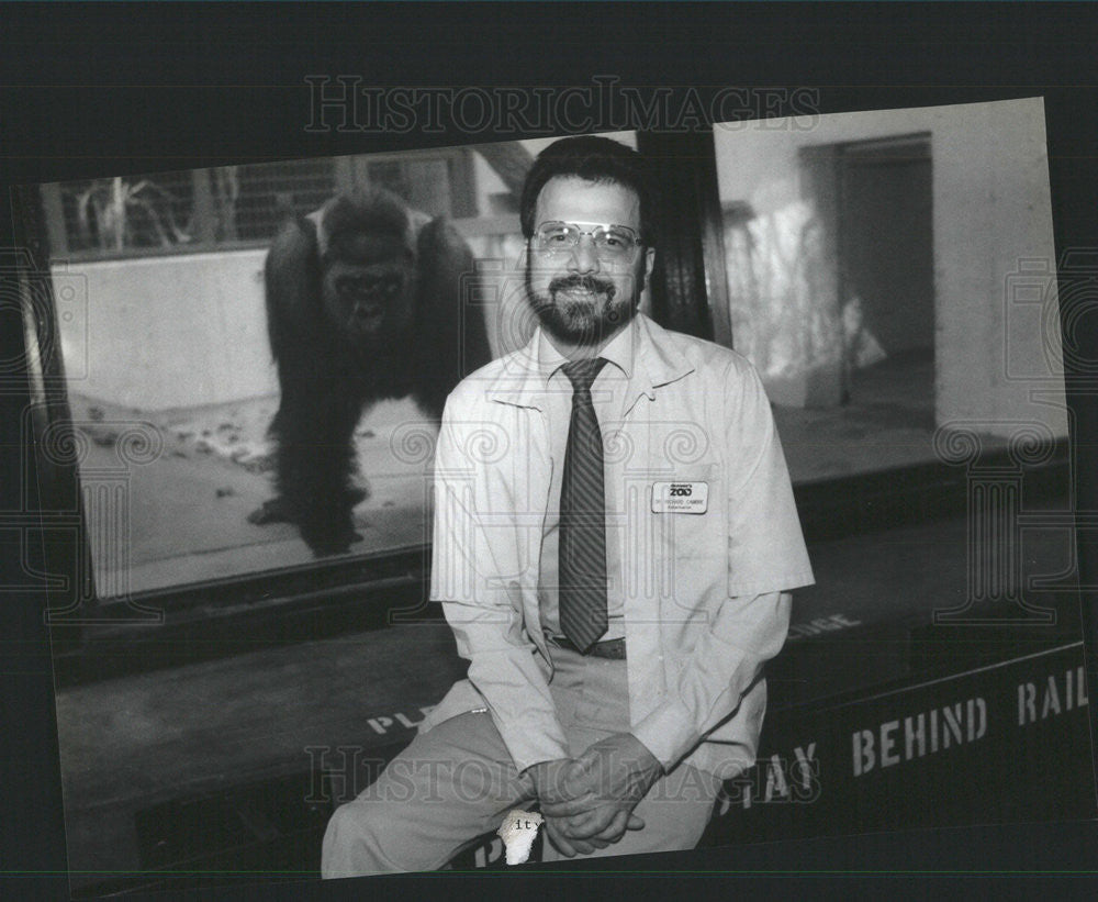 1989 Press Photo Denver Zoo Veterinarian Doctor Richard Cambre - Historic Images