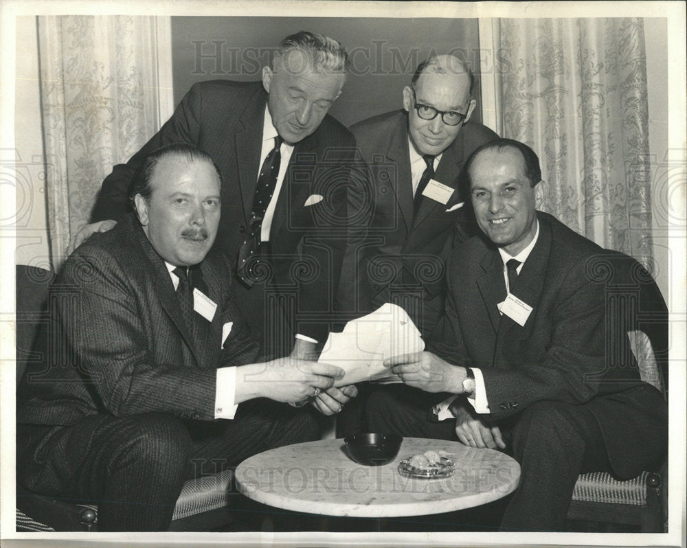 1965 Press Photo Speakers at Conferecnce on Western Policy - Historic Images