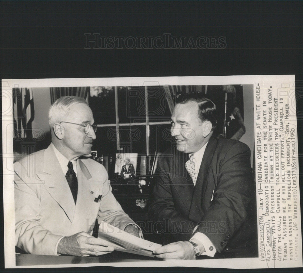 1950 Press Photo Alex Campbell American Democratic Politician - Historic Images