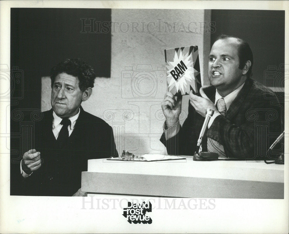 1971 Press Photo Dom DeLuise Jack Gilford David Frost Revue - Historic Images