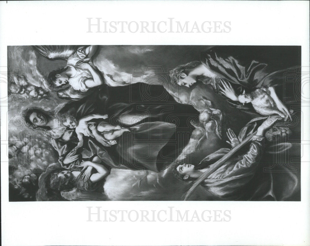 1982 Press Photo El Greco Madonna Child Saint Martina Saint Agnes - Historic Images