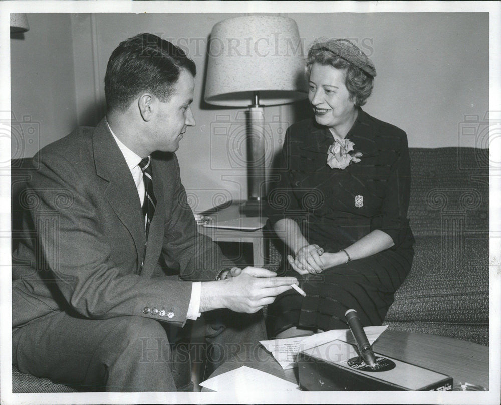 1957 Press Photo Mrs. Louise F. Ladky Dept. President  American Foreign Legion - Historic Images