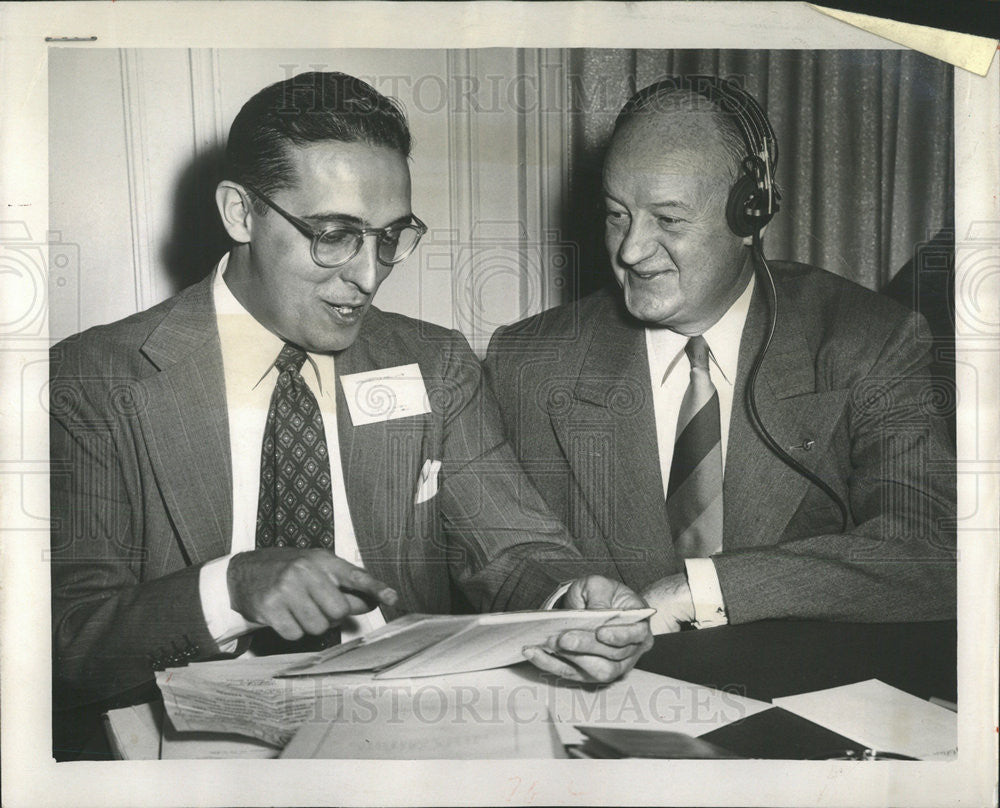 1952 Press Photo John S. Knight Editor Publisher Daily News Carlos Lacerda - Historic Images