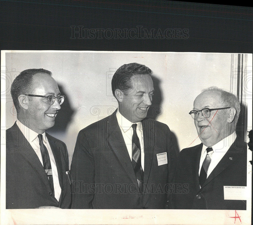 1965 Press Photo Robert La Cosse Robert Bremhorst Particle Board Association - Historic Images