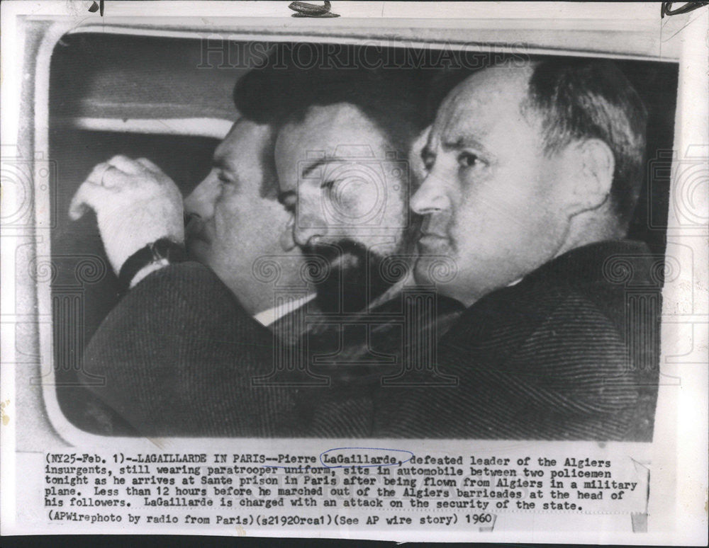 1960 Press Photo Pierre LaGaillarde defeated leader of the Algiers insurgents - Historic Images