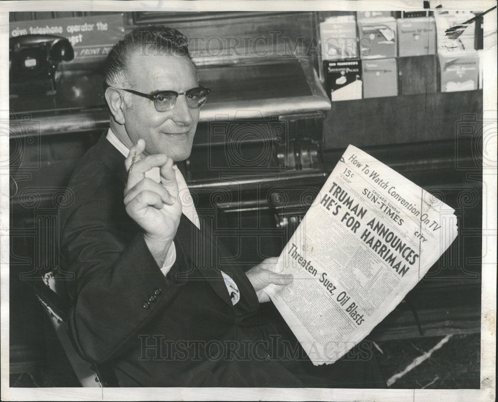 1956 Press Photo Carmine Desapio Democratic National Committeeman Politician - Historic Images