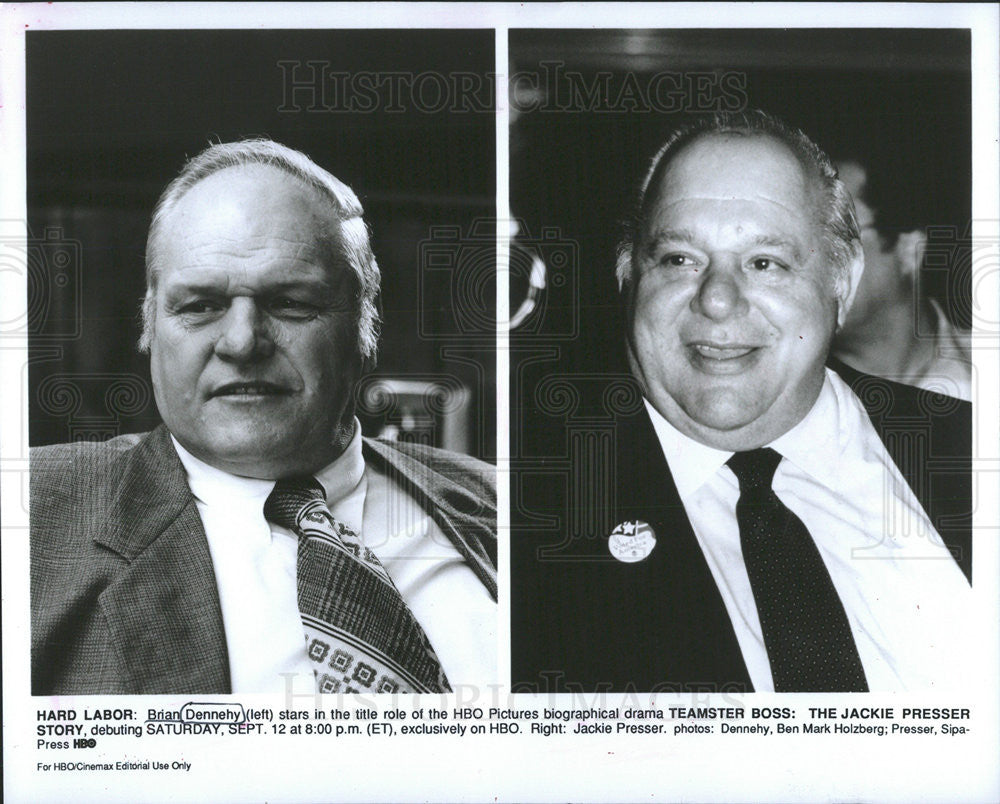 Press Photo Brian Dennehy &quot;Teamster Boss: The Jackie Presser Story&quot; - Historic Images