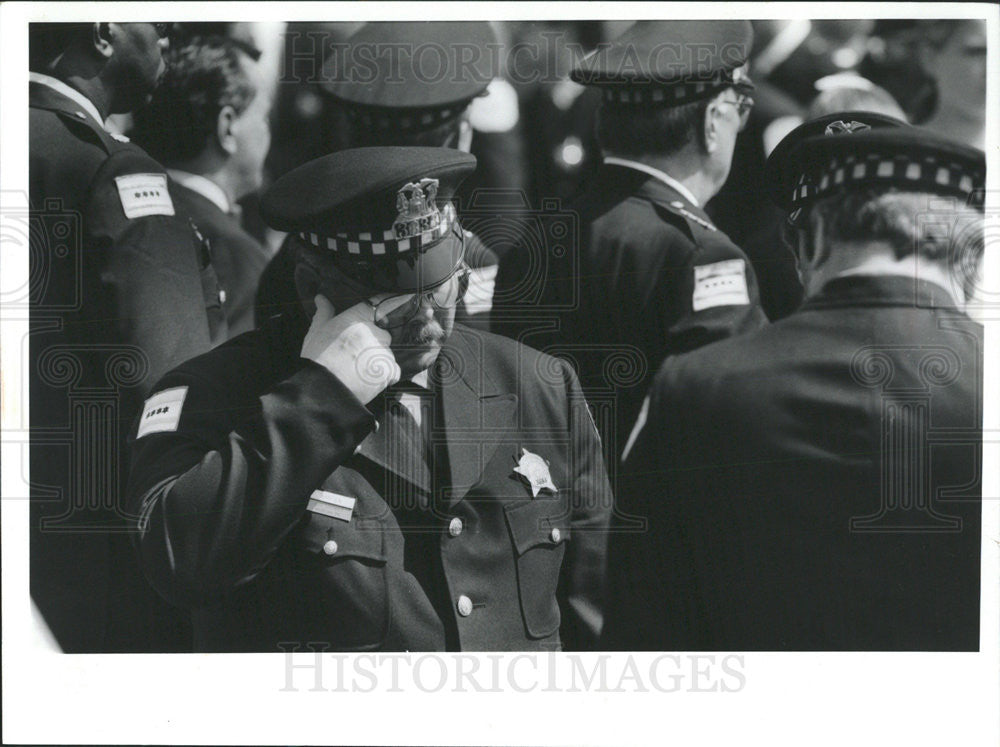 1993 Press Photo Gerald Wright Chicago Policeman Funeral - Historic Images