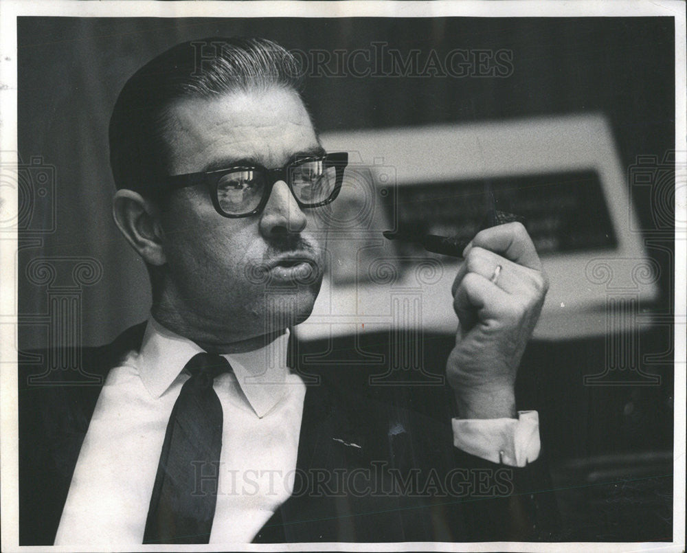 1968 Press Photo Wesley Larson Tri-State Bank Board Chairman - Historic Images