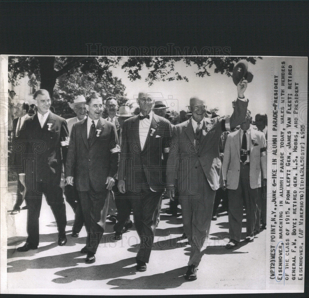 1965 Press Photo Dwight Eisenhower James Van Fleet Boye Hobbs - Historic Images