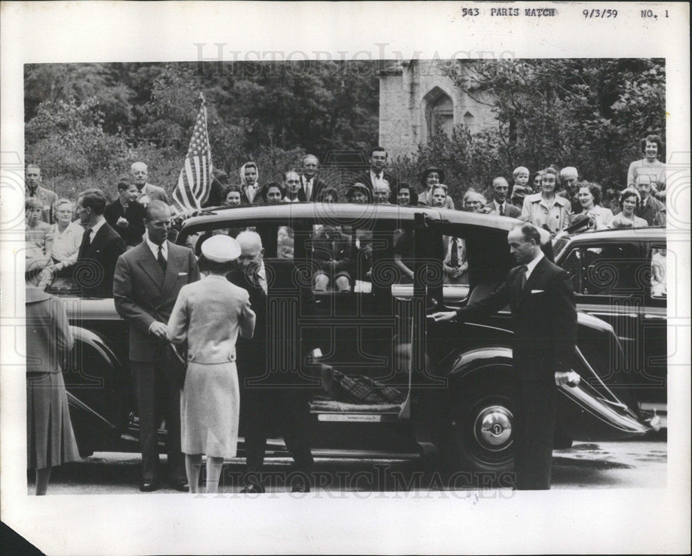 Press Photo Dwight David Eisenhower US President Queen Elizabeth Scotland - Historic Images