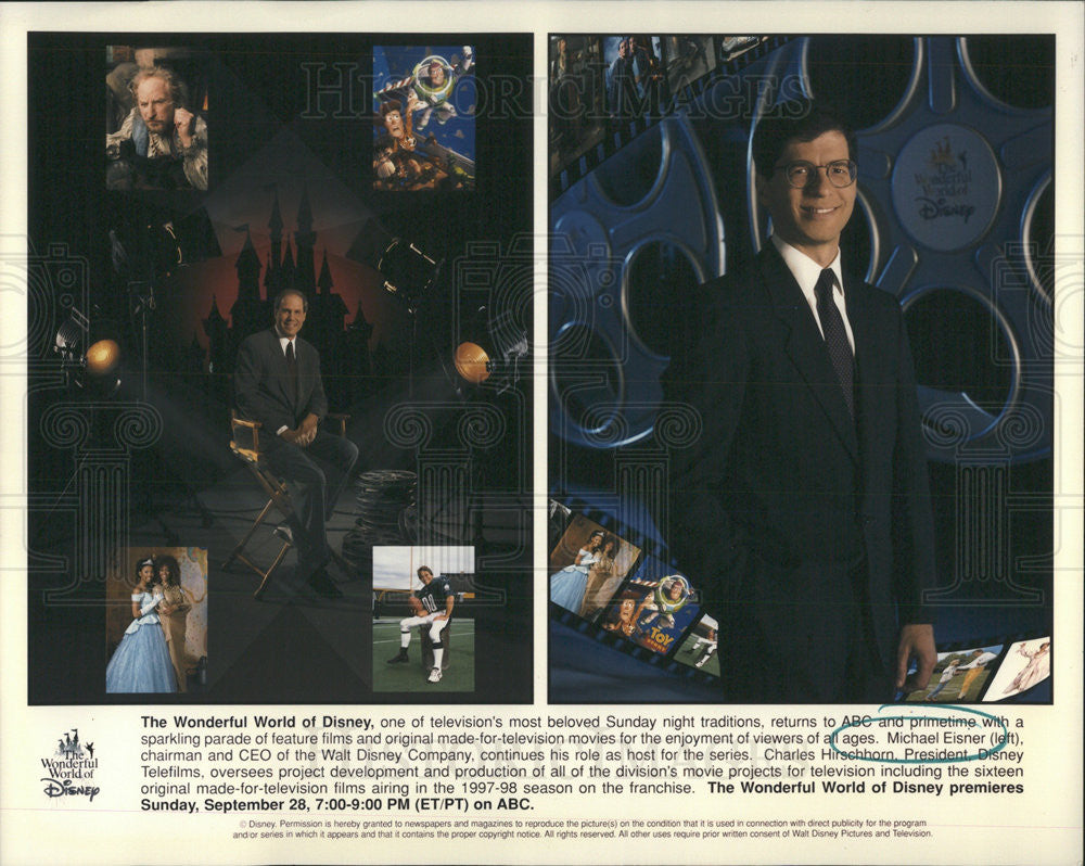 Press Photo Michael Eisner Charles Hirschborn Walt Disney Company - Historic Images