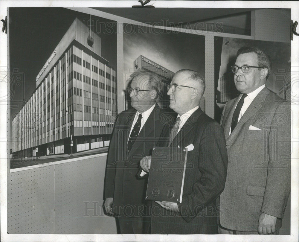1958 Press Photo Lee Denniston Sun Time Architectural Award Luncheon Nichols - Historic Images