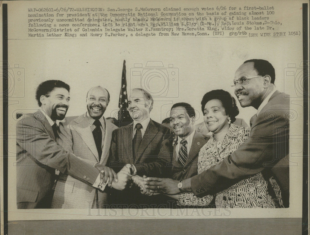 1972 Press Photo Politician Senator George S. McGovern - Historic Images