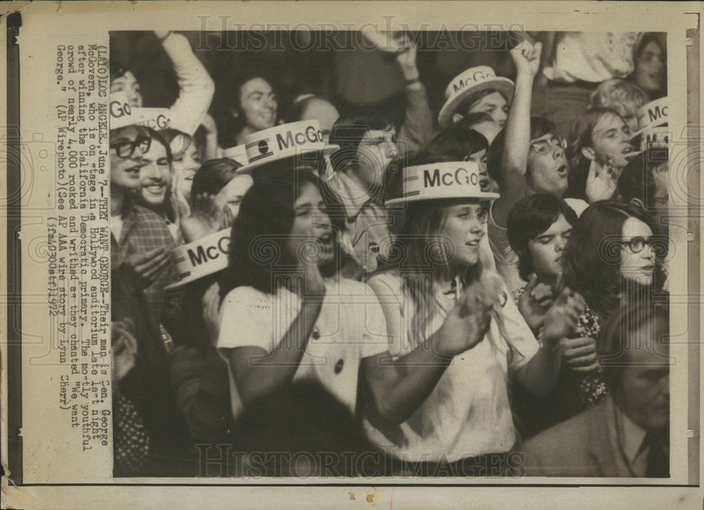 1972 Press Photo United States South Dakota Senator George S. McGovern Campaign - Historic Images