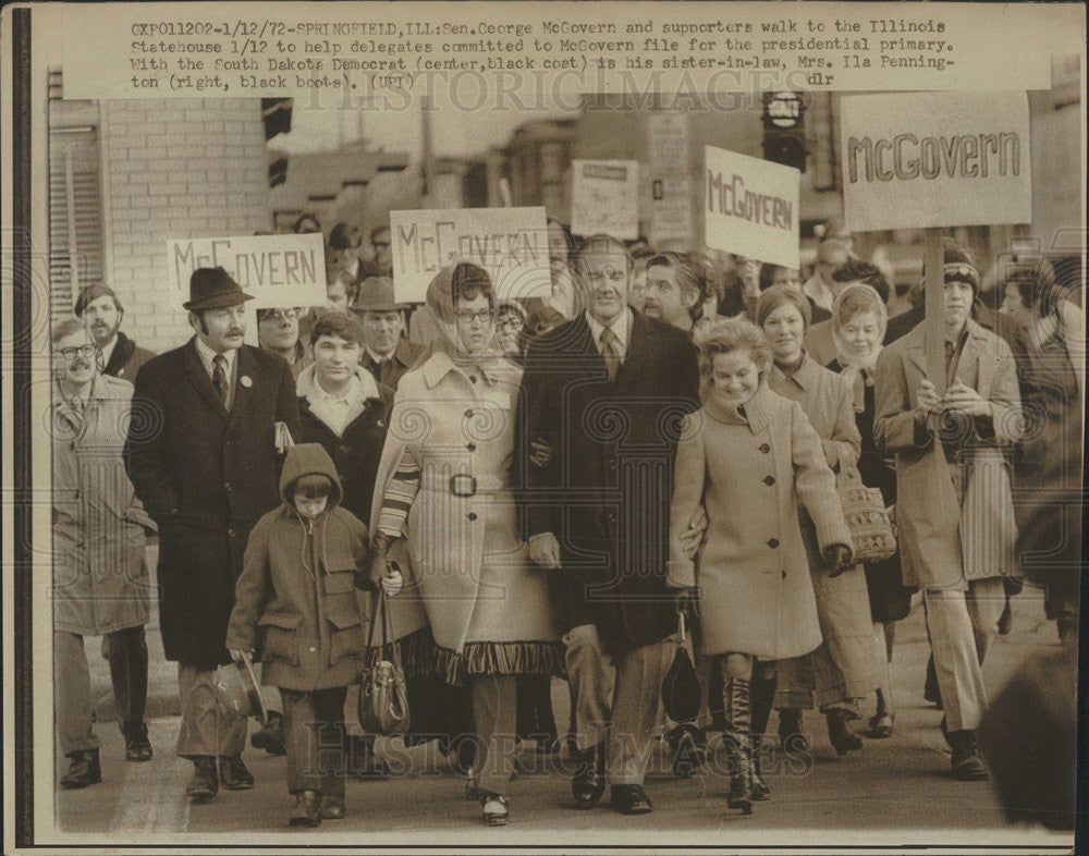 1972 Press Photo United States Politician South Dakota Senator George McGovern - Historic Images
