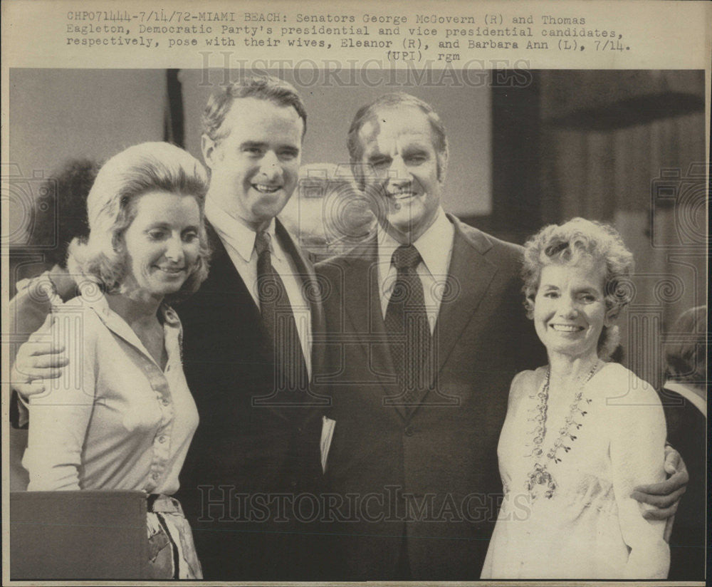 1972 Press Photo Politician Senator George McGovern - Historic Images