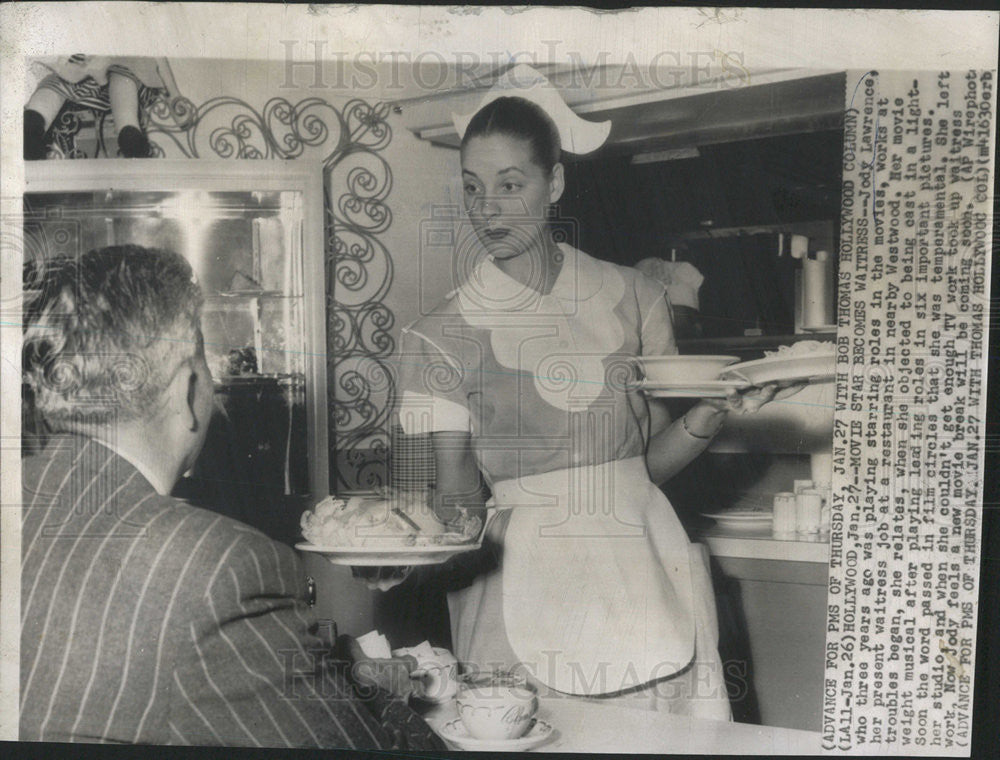 1955 Press Photo Jody Lawrence Movie Star - Historic Images