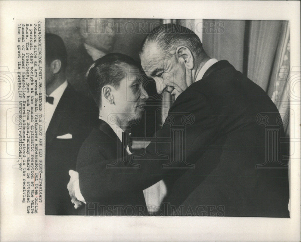 1967 Press Photo Bui Diem South Vietnam&#39;s ambassador White House - Historic Images