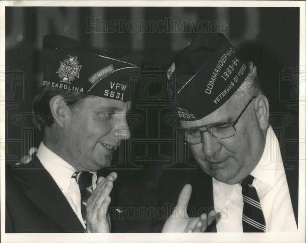 1984 Press Photo Billy Ray Cameron United States Veteran of Foreign Wars Chief - Historic Images