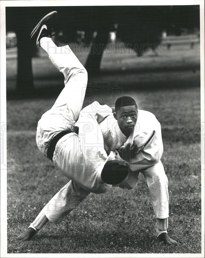 1991 Press Photo Judo Lincoln Park Tony Dangerfield Junior National Champion - Historic Images