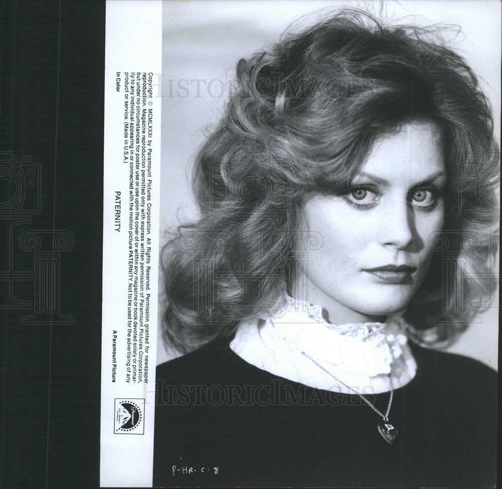 Press Photo Actress Beverly D&#39;Angelo Paramount Romantic Comedy Paternity - Historic Images