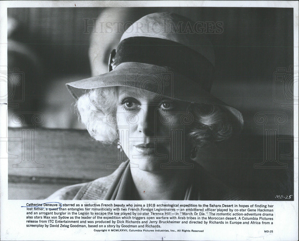 1977 Press Photo Catherine Deneuve Actress - Historic Images