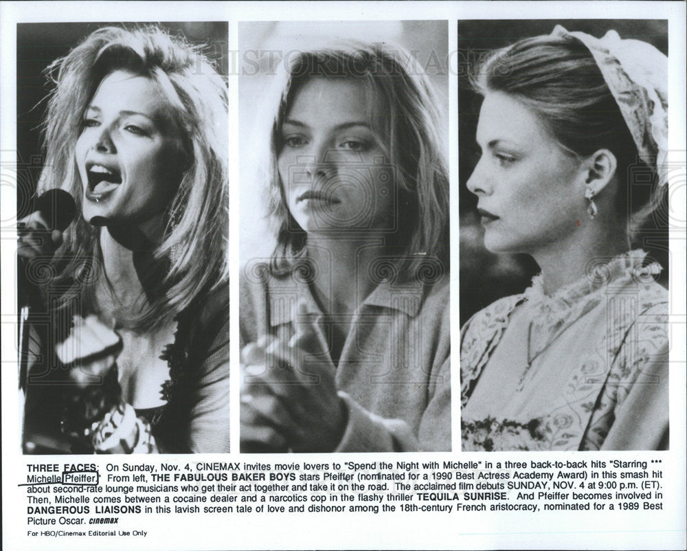 1989 Press Photo Michelle Pfeiffer American Film Television Actress - Historic Images