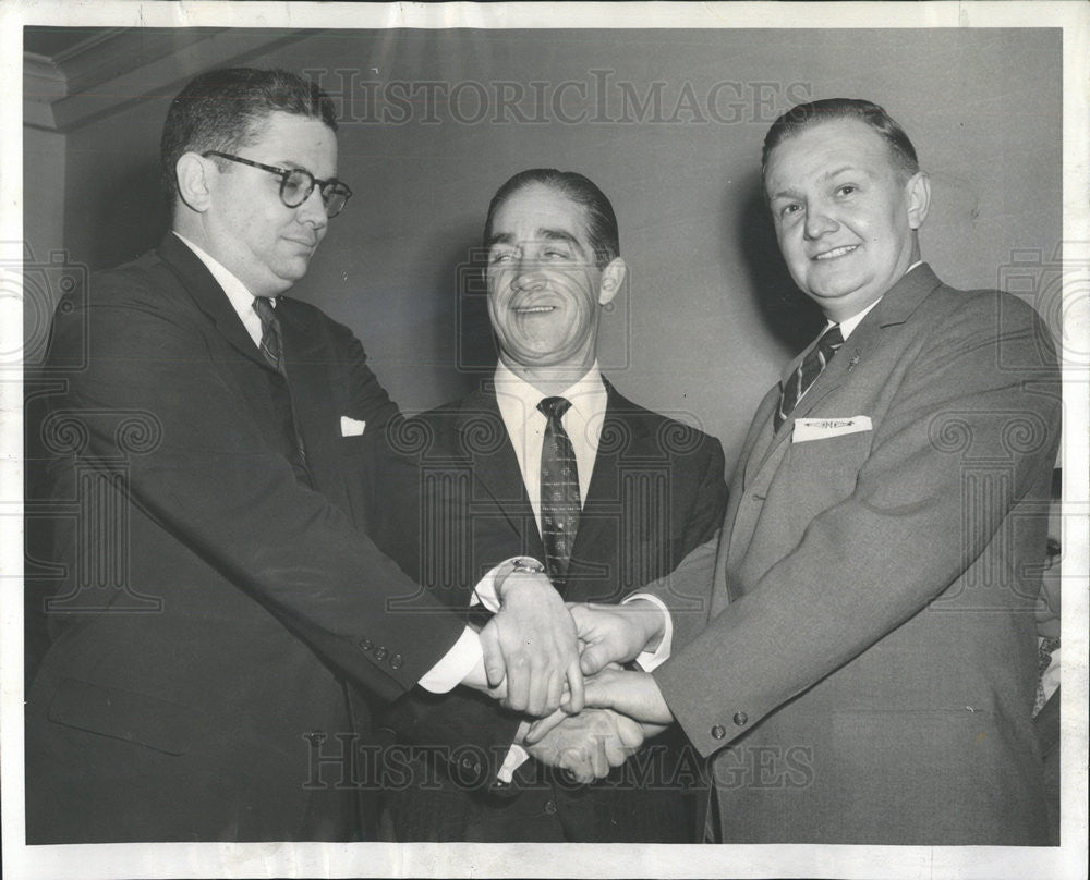 1958 Press Photo Craig Phelps Timothy Sheehan Mayor Candidate - Historic Images