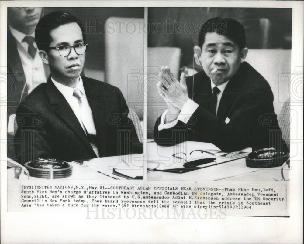 1964 Press Photo Pham Khao Rau South Vietnam Diplomat - Historic Images