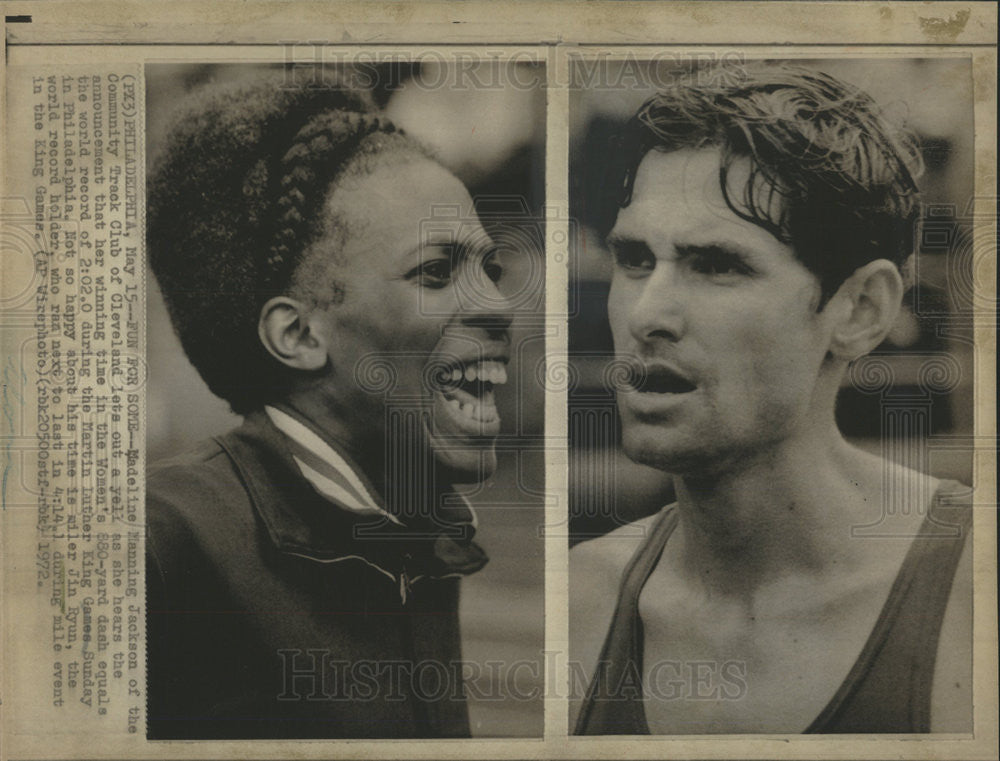 1972 Press Photo Madeline Manning Jackson Of The Community Track Club Of Clevela - Historic Images