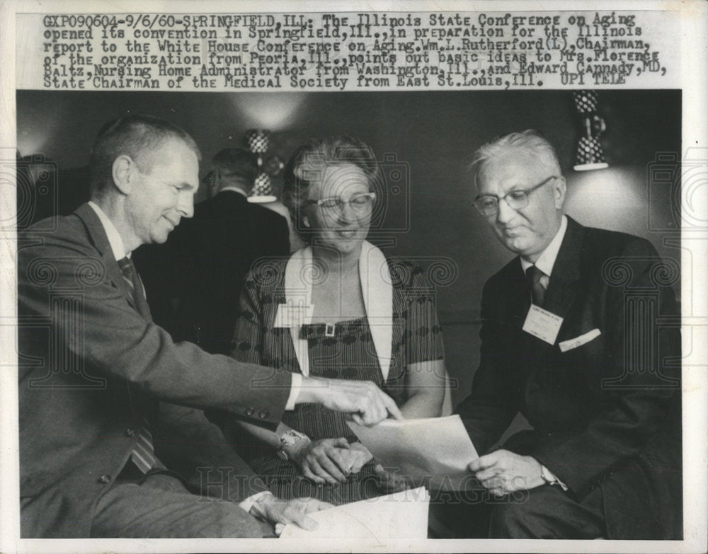 1960 Press Photo Wm. L. Rutherford Peoria City Illinois Business Executive - Historic Images