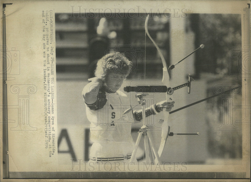 1976 Press Photo Luann Ryon American Olympic Archer Sports - Historic Images