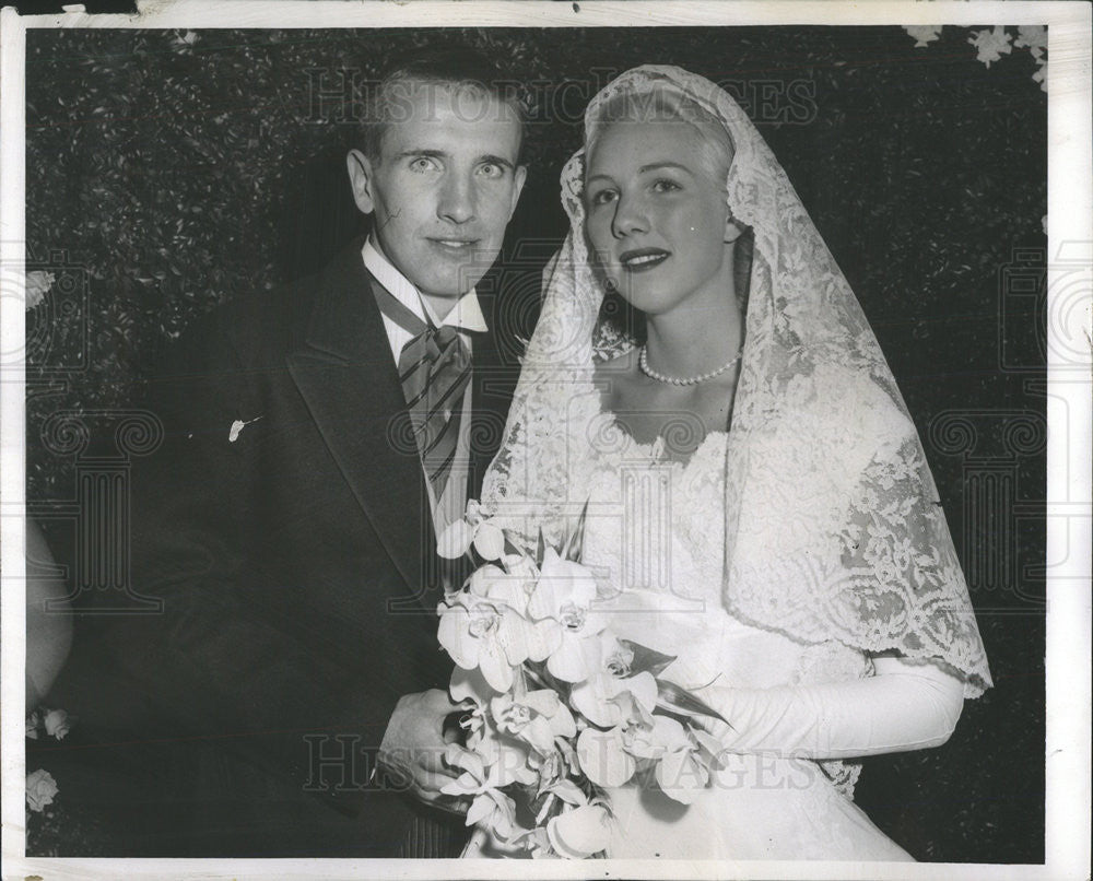 1957 Press Photo Mr. and Mrs. Donald F. Rutz Chicago City Socialites - Historic Images