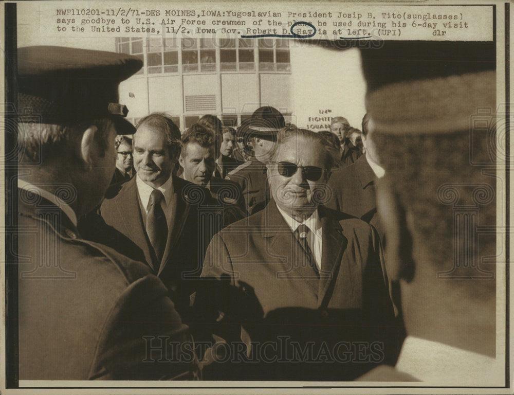 1971 Press Photo Yugoslavian President Politician Josip B. Tito - Historic Images