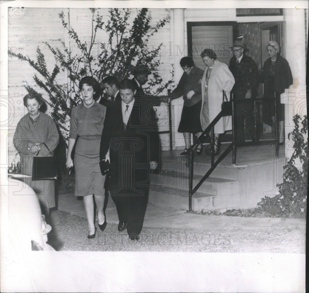 1961 Press Photo House Speaker Sam Rayburn Funeral Family Members Texas - Historic Images