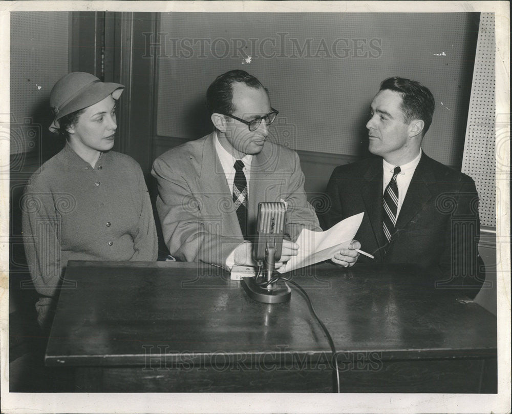 1953 Press Photo Virginia Ray,Lee Schooler,R.Sargent Shriver - Historic Images