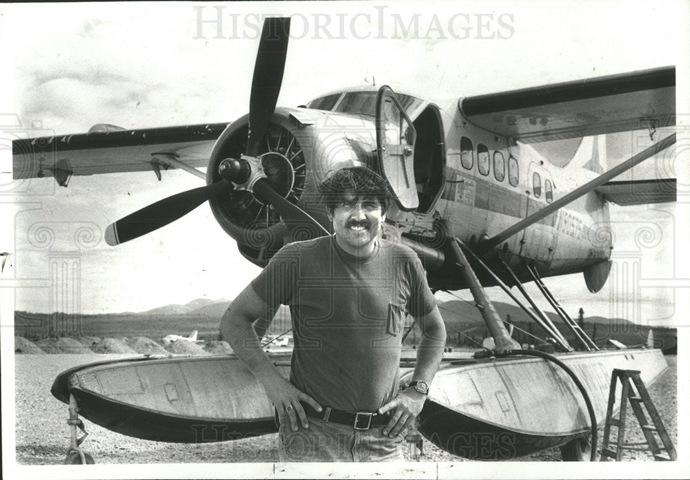 1978 Press Photo Donald Mackay Northwest Orient 727 Senior Pilot - Historic Images